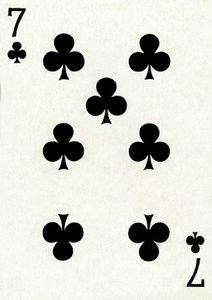 7 di fiori da un mazzo di carte da gioco Goodall & Son Ltd., c1940 da Unbekannt