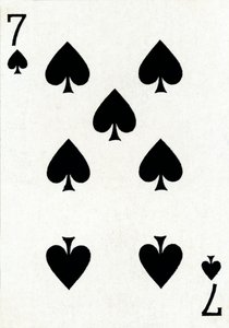7 di picche da un mazzo di carte da gioco Goodall & Son Ltd.