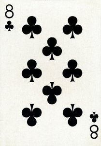 8 di fiori da un mazzo di carte da gioco Goodall & Son Ltd., c1940 da Unbekannt