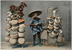 Un mercante di cesti, c. 1890