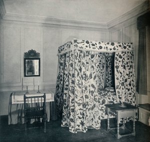 Una camera da letto della casa del maggiore Nicholas Sewall, a Secretary, 1930
