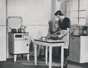 Una cucina britannica attrezzata con un fornello a gas, 1942 da Unbekannt