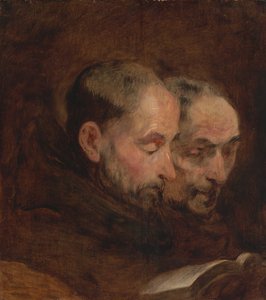 Una copia di un dipinto tradizionalmente attribuito a Van Dyck di due monaci che leggono, fine XVIII secolo da Unbekannt