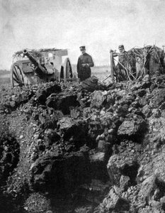 Una batteria francese del 75° ha uno scampo per un pelo, Prima Guerra Mondiale, 1915