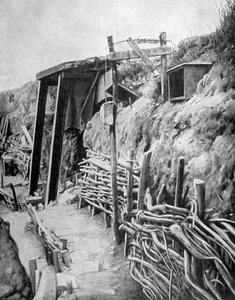 Una trincea francese, Prima Guerra Mondiale, 1915 da Unbekannt