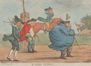 Una tempesta di grandine, 1800-1820 da Unbekannt