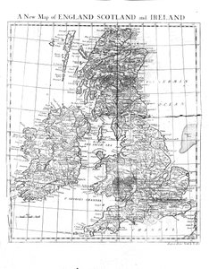 Una nuova mappa di Inghilterra, Scozia e Galles, XIX secolo da Unbekannt