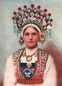 Una ragazza norvegese in abito da sposa, 1912