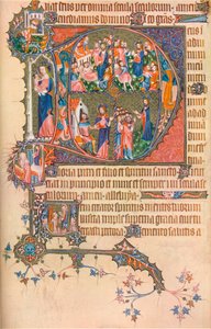 Una pagina dal Salterio-Ore Egerton Bohun, 1370, 1937 da Unbekannt