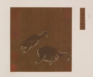 Una coppia di rospi a tre zampe, dinastia Ming, 1368-1644 da Unbekannt