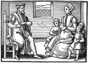 Una famiglia puritana, 1563 da Unbekannt