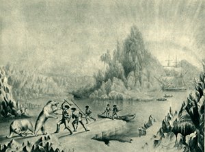 Una squadra di soccorso alla ricerca di Sir John Franklin, XIX secolo, 1946 da Unbekannt