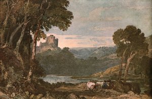 Scena fluviale con mucche, c1900 da Unbekannt