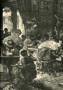 Un banchetto romano, 1890 da Unbekannt