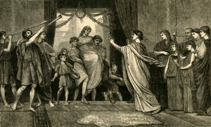 Un matrimonio romano - Il ritorno della sposa a casa, 1881 da Unbekannt