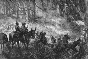 Uno scontro nella foresta, c1880 da Unbekannt