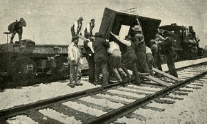 Un treno merci speciale sui binari, 1901 da Unbekannt