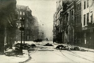 Una strada a Lille, 1919 da Unbekannt