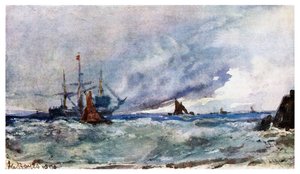 Studio di cielo e mare dal ponte di una nave al largo di Tarifa, 1901