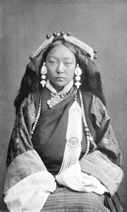 Una donna tibetana, c1910