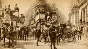 Blocco del traffico nel 1900 - Una scena fuori dalla Mansion House