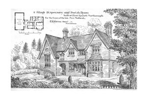 Un dispensario del villaggio e una sala parrocchiale costruiti a East Kennett, Marlborough, 1884 da Unbekannt