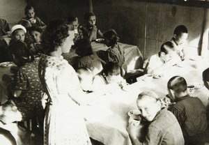Mensa del campo dei Giovani Pionieri, URSS, anni 