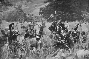 Un musicista Zulu e il pubblico, 1912 da Unbekannt