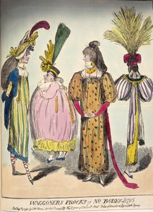 Caricatura della moda di fine XVIII secolo da Unbekannt