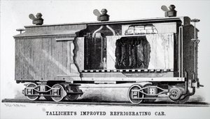 Un vagone ferroviario refrigerato per la conservazione a freddo da Unbekannt