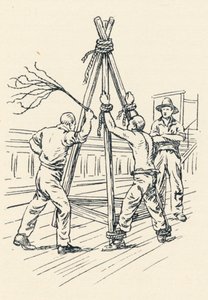 Un detenuto frustato con una frusta a nove code, 1834, 1984 da Unbekannt