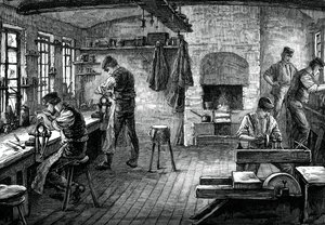 Un negozio di coltellinaio, c1880 da Unbekannt