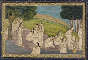 Un gruppo di donne, che fanno il bagno, XVIII secolo da Unbekannt