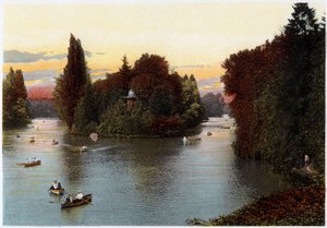 Un lago nel Bois de Boulogne, Parigi da Unbekannt