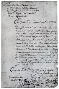 Una lettera dalla Compagnia Olandese delle Indie Orientali a Willem Adriaan van der Stel, XVIII secolo, 1931 da Unbekannt