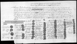 Una lettera relativa a Charles Stuart, Bonnie Prince Charlie, XVIII secolo da Unbekannt