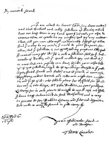 Una lettera scritta da Thomas Lincoln da Unbekannt