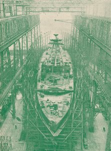Un incrociatore leggero in costruzione, c1917 1919