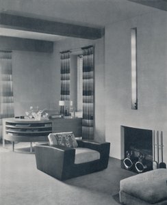 Un soggiorno in un appartamento di New York, progettato da Frankl Galleries, Inc., 1935 da Unbekannt