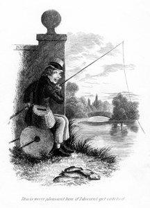 Un uomo che pesca illegalmente