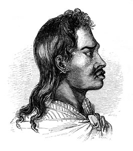Un nativo di Tahiti, 1848 da Unbekannt