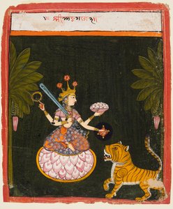 Una pagina da una serie di Devi, c. 1660 da Unbekannt