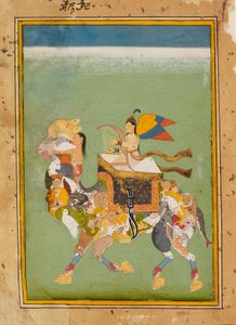 Una peri, o fata, che cavalca un cammello magico, c1680
