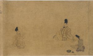 Concorso di composizione poetica tra vari artigiani, periodo Nanbokucho, 1333-1392