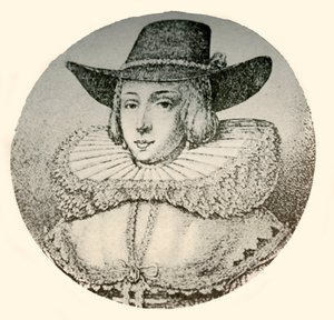 Ritratto di una signora olandese, con cappello a tesa larga e gorgiera, metà del XVII secolo da Unbekannt