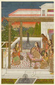 Una principessa con attendenti su una terrazza, c. 1720-1730