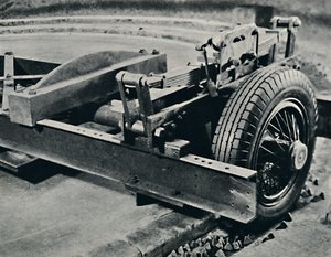 Un pneumatico per roadster in prova, 1937 da Unbekannt