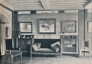 Una stanza nella residenza parigina di monsieur G. Roucher, con mobili di Maurice Dufrene, c1909 da Unbekannt