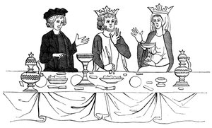 Un banchetto reale, XIII secolo 1849 da Unbekannt