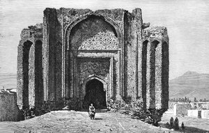 Una moschea del XIV secolo in rovina, Hamadan, Iran, 1895 da Unbekannt